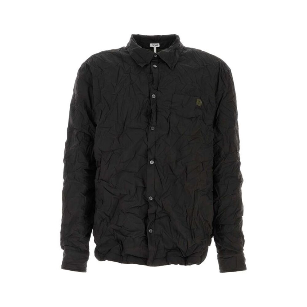 Loewe Men Black Poplin Shirt